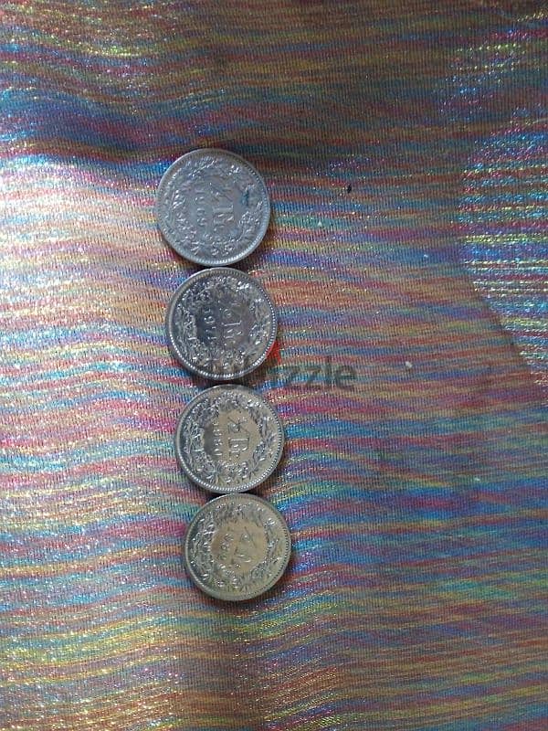 4 swiss 1/2 francs 0