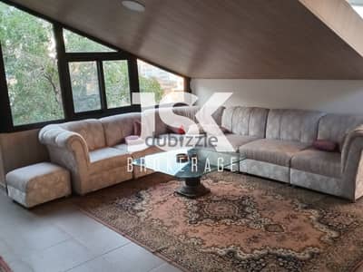 L16512-Cozy Furnished Roof Apartment With Terrace For Rent in Kaslik