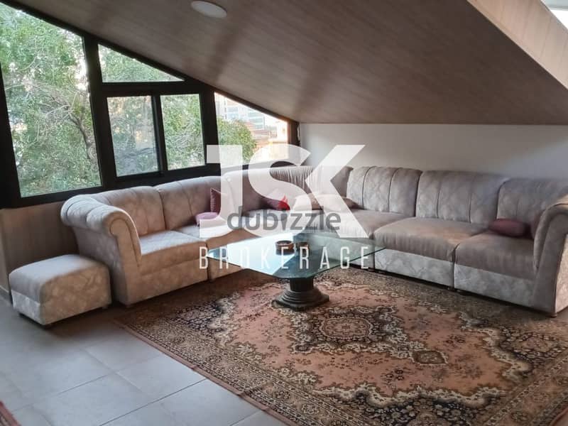 L16512-Cozy Furnished Roof Apartment With Terrace For Rent in Kaslik 0