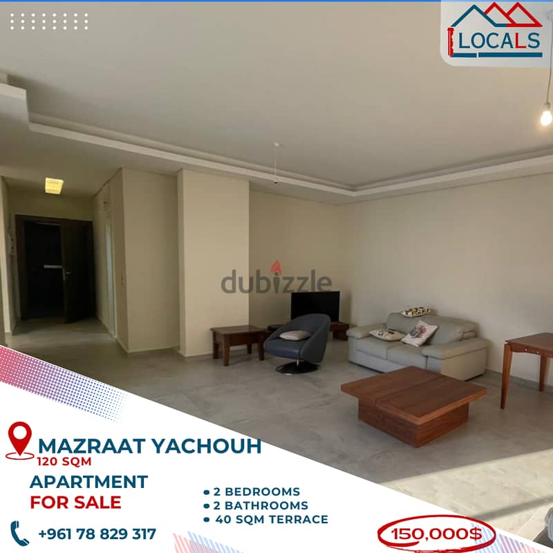 120 SQM Apartment For Sale in Mazraat Yachouh 0