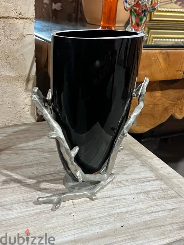 black murano vase 3