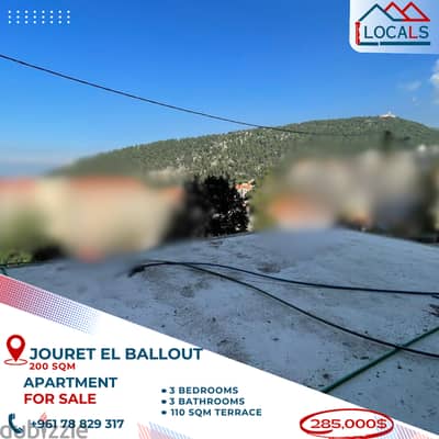 200 SQM Apartment For Sale in Jouret el Ballout