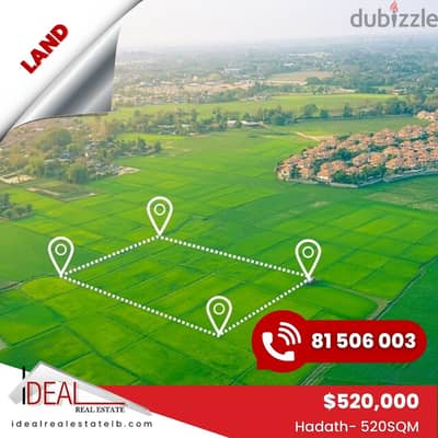 520 SQM land for sale in Hadath REF#SSH277