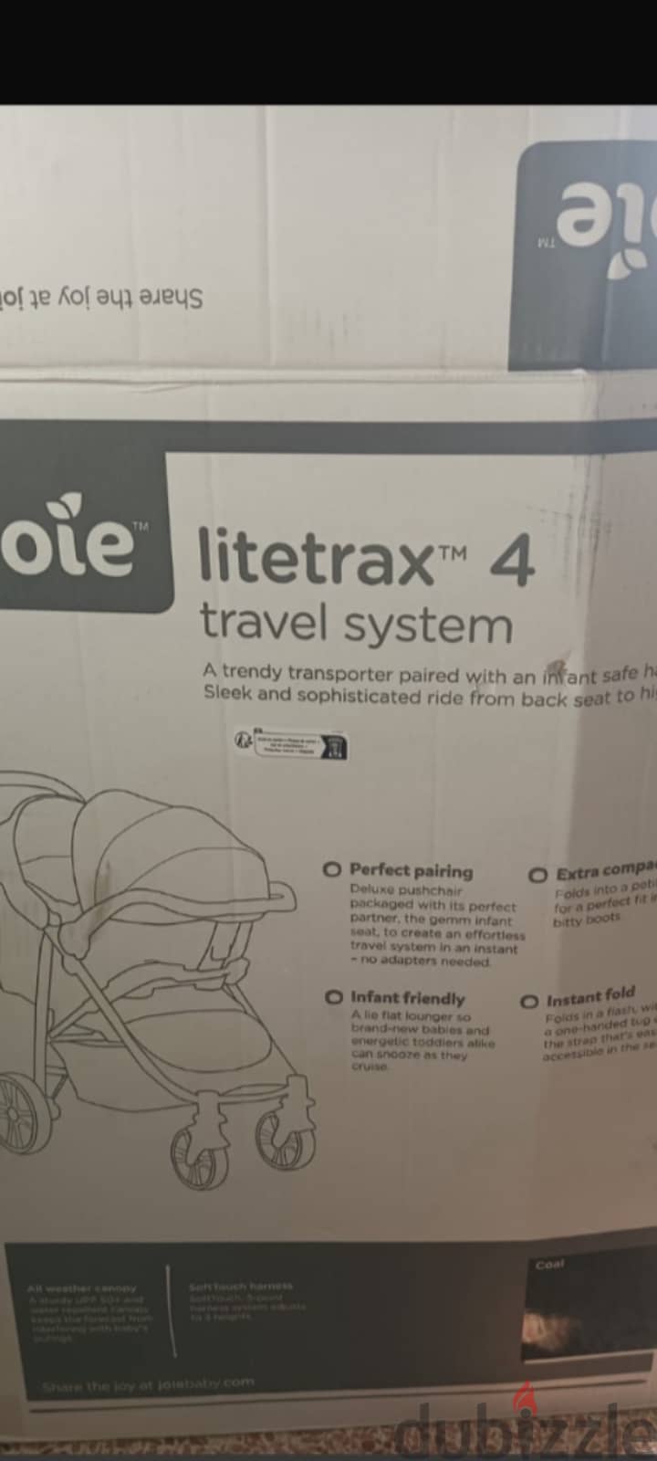 Joie literax4 travel set stroller carseat isofix base like new in box 6