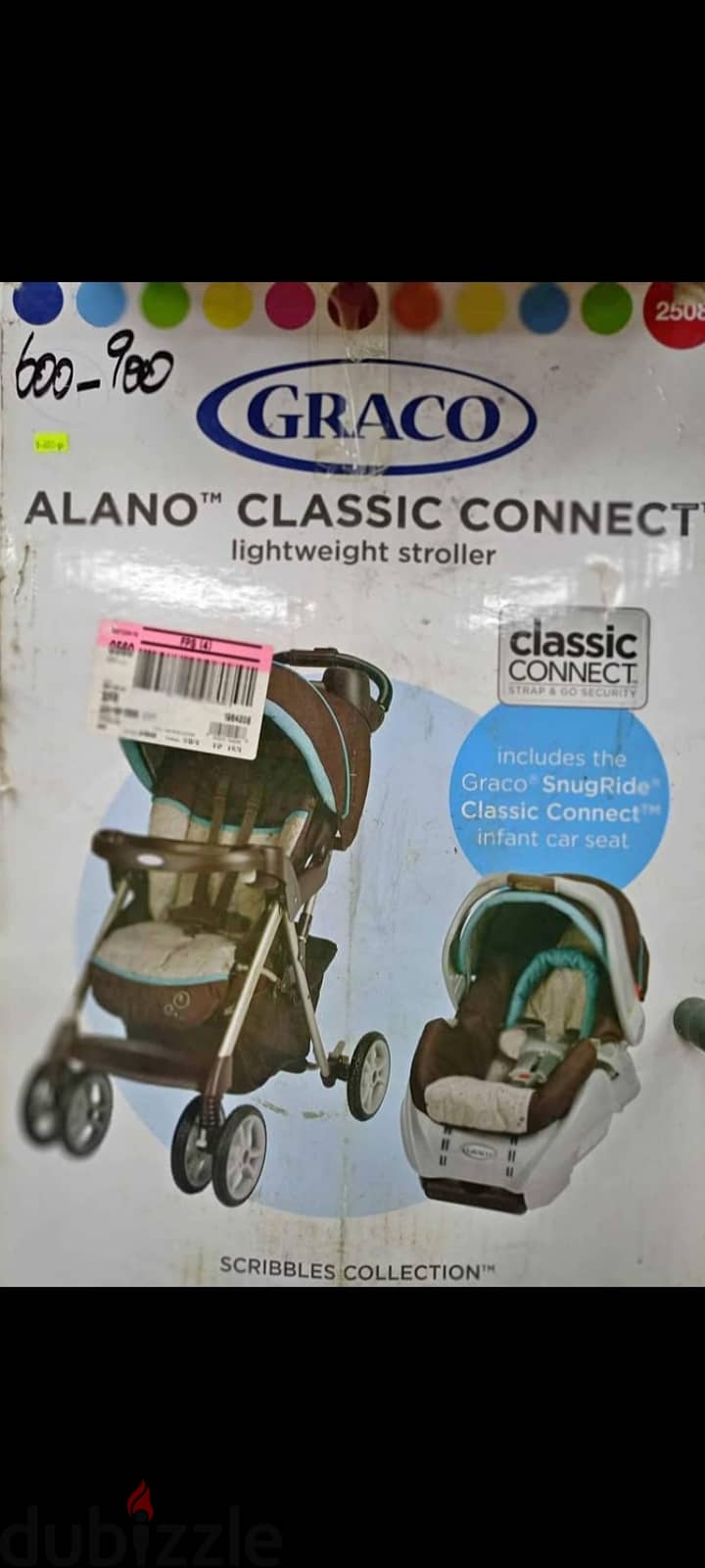 Graco alano new in box stroller carseat set scribbles collection new 1