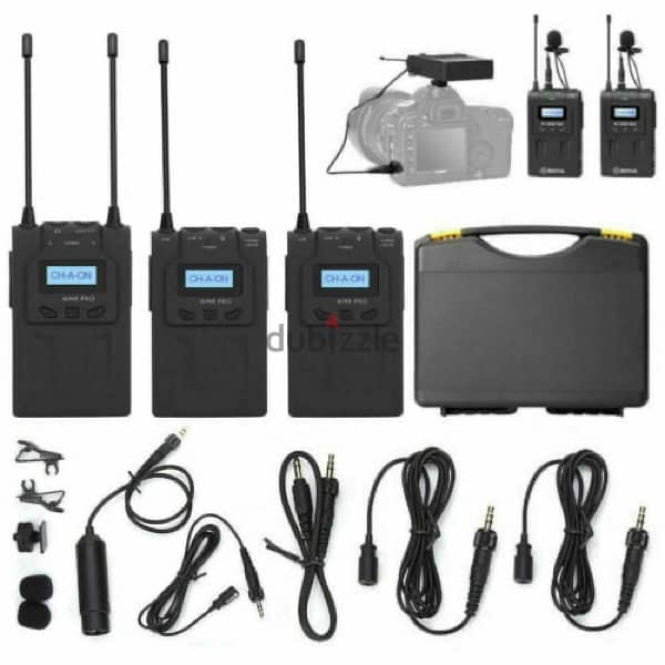 WIRELESS 2 MICROPHONES  UHF PROFESSIONAL FOR CONTENT M 1