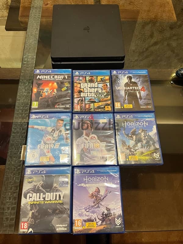 very clean ps4 with 8 games and a controller 2