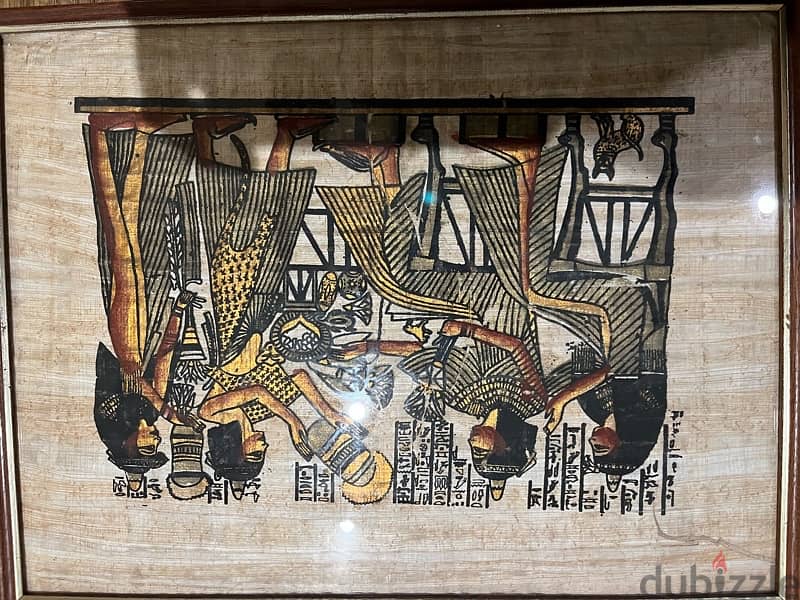 antique egyptian pharoahs pictures painted on wood paper 8