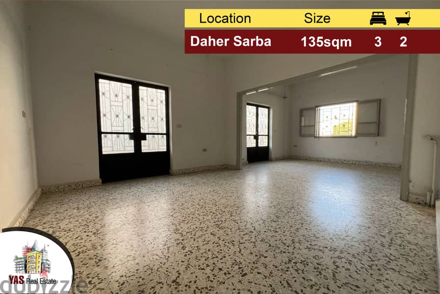 Daher Sarba 135m2 |Well Lighted | Quiet Street| Excellent Condition|EH 0