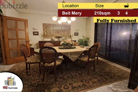 Beit Mery 210m2 | Open Mountain View | Furnished | Private Street|AMK