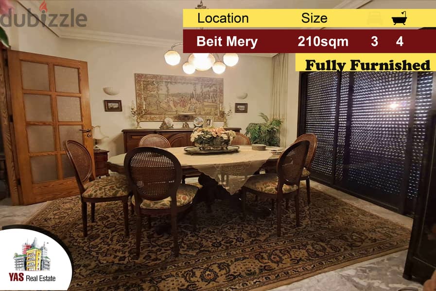 Beit Mery 210m2 | Open Mountain View | Furnished | Private Street|AMK 0