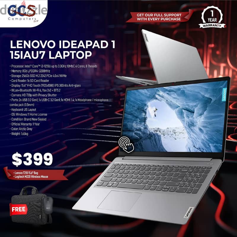 Lenovo Ideapad 1 15IAU7 Laptop 0