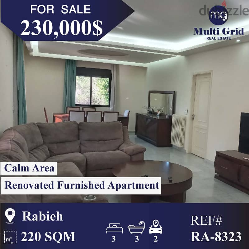 RA-8323 / Apartment for Sale in Rabieh, شقة للبيع في الرابية 0