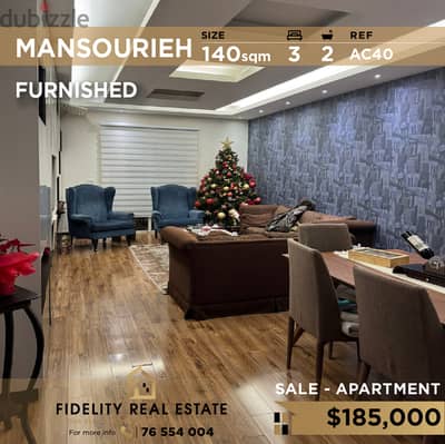 Apartment for sale in Mansourieh furnished AC40