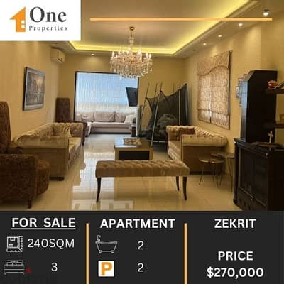 FURNISHED APARTMENT FOR SALE IN ZEKRIT