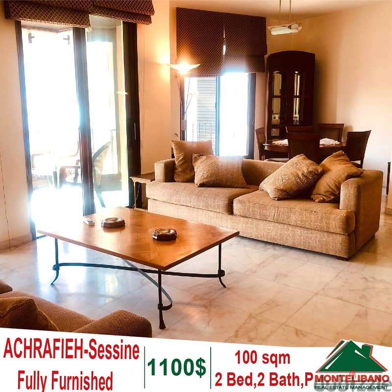 Fully Furnished 100 sqm Apartment for rent in Achrafieh -Sessine . 0