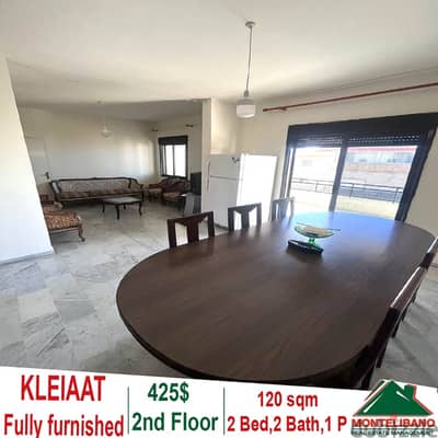 Fully Furnished 120 sqm Apartment for rent in Kleiaat +mountains view