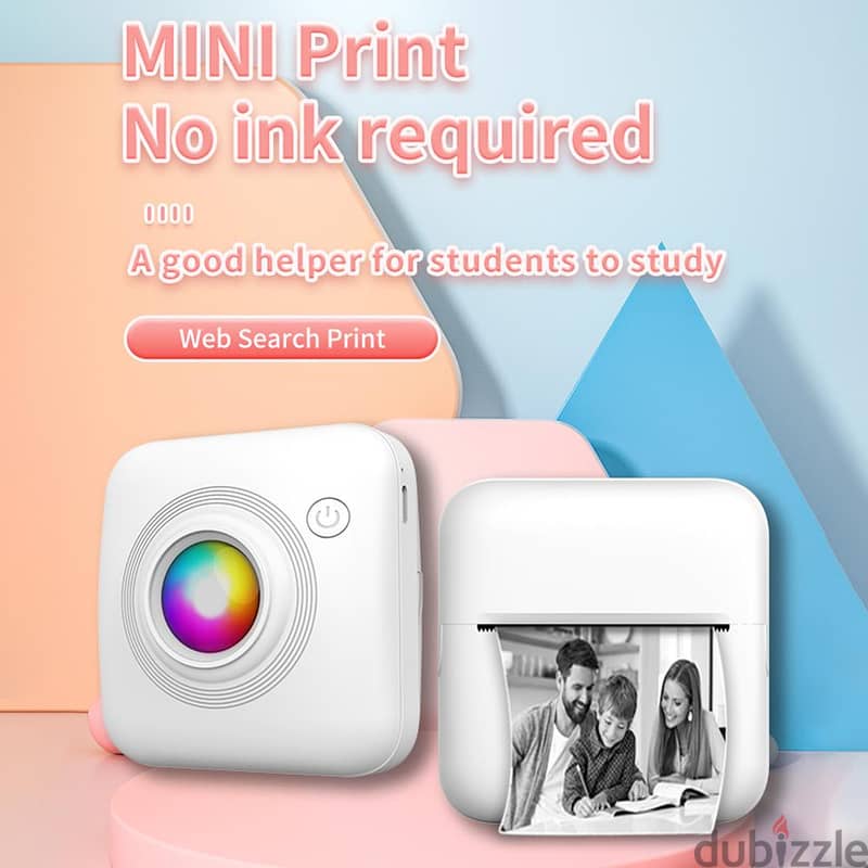 Mini Pocket Printer Wireless Portable 58mm Machine Connection for Pic 2