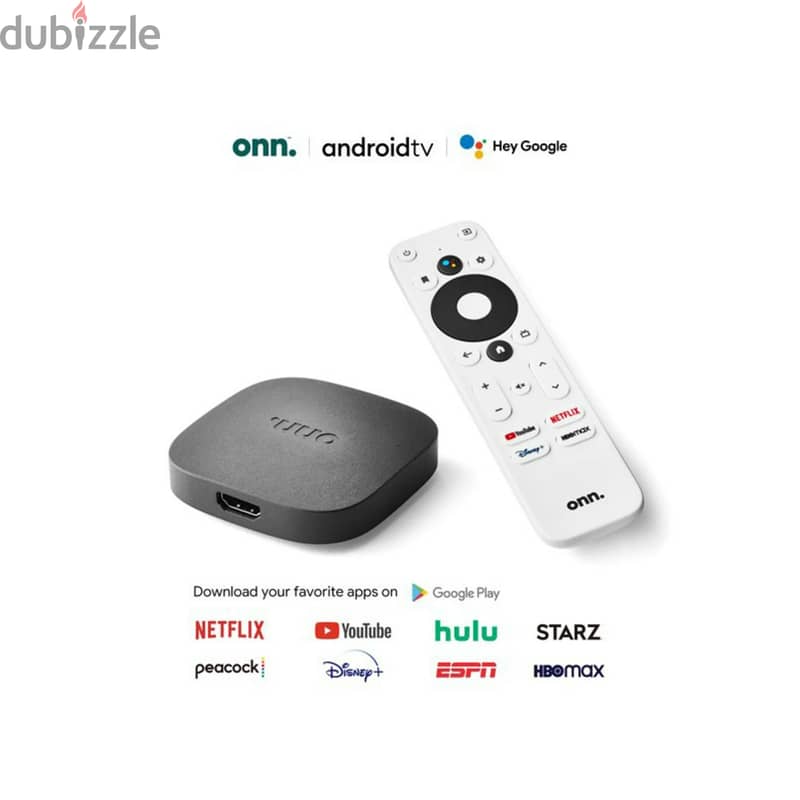 Onn Android TV 4K UHD Streaming Device with Voice Remote Control 2