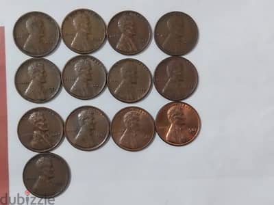 Wheat & Memorial Lincoln Pennies