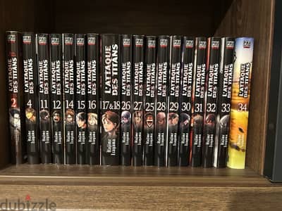 Attack on titan anime manga in french lot (18 books)