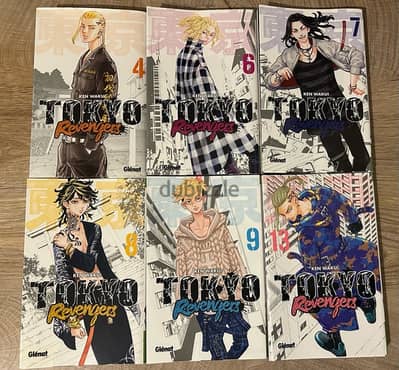 Tokyo Revengers manga books volumes 4-6-7-8-9-13