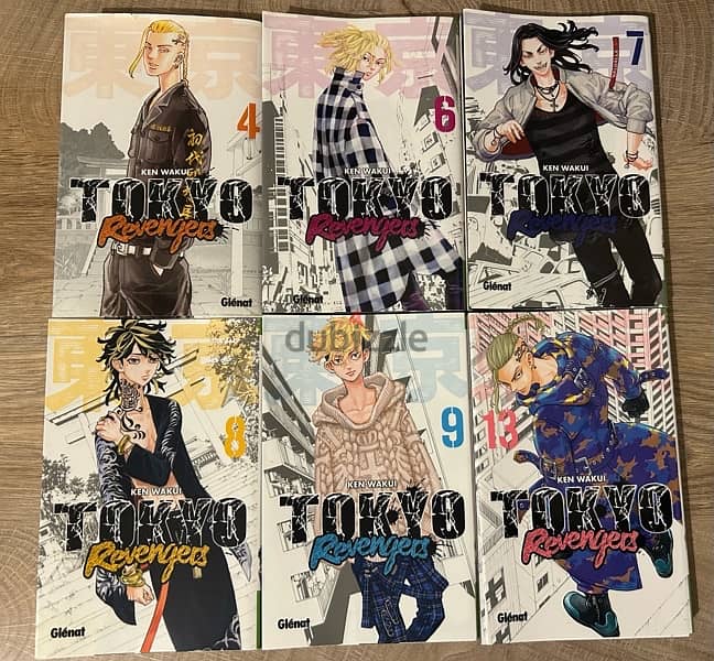 Tokyo Revengers manga books volumes 4-6-7-8-9-13 0