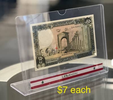 BEST GIFT lebanon, 25 lira to 250 in PVCL ليرة لبنان عملة