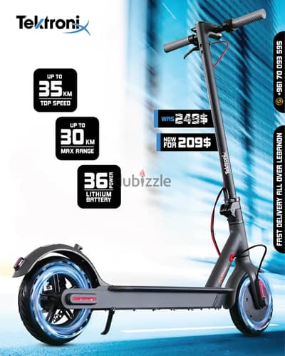 E-Scooter Electric Scooter 35KM with LED Display Foldable Rechargeable