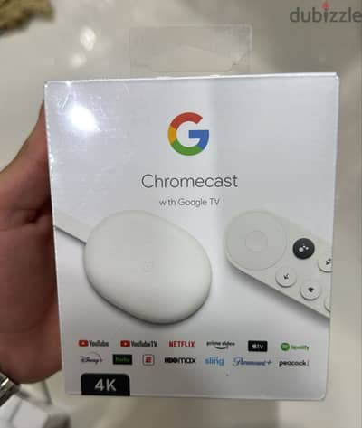 Google chromecast with google tv 4k white amazing & good price