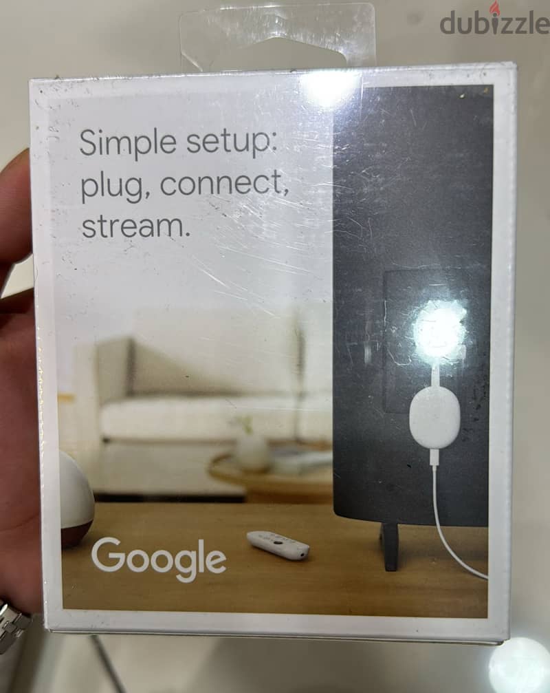 Google chromecast with google tv 4k white amazing & good price 1