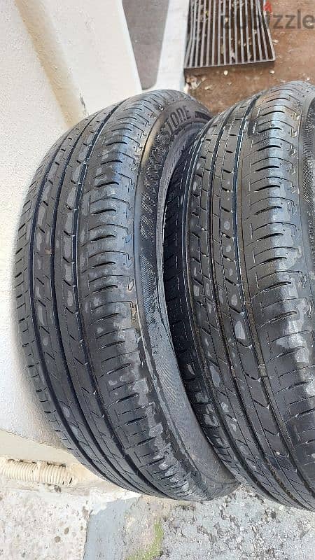 دواليب BRIDGESTONE عدد ٢ 175/65/R15   قياس بحالة جيدة جدا       $35 3