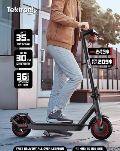 Electric Scooter 35KM/h Speed 7.8Ah Battery Foldable Rechargeable