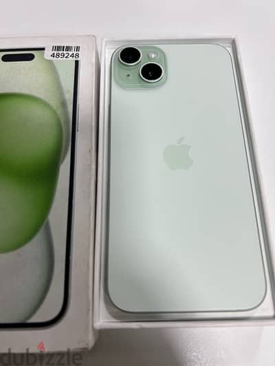 iphone 15 plus 128gb green Esim 1 cycle count new