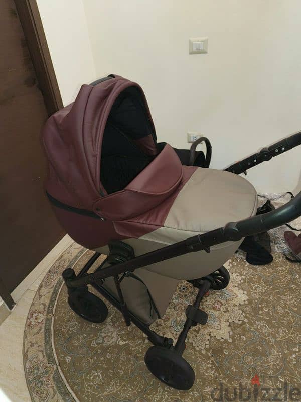 Barely used full set stroller & Bed 3