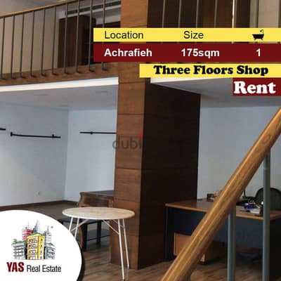 Achrafieh 175m2 | Three Floors Shop | Rent | Prime Location | MO