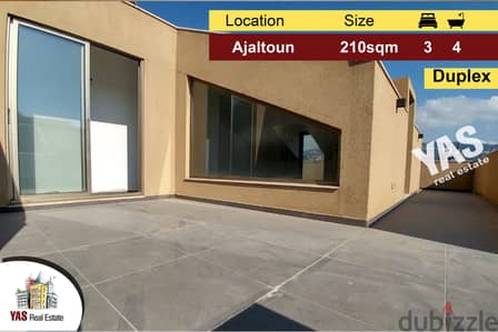 Ajaltoun 210m2 duplex | 40m2 Terrace | New | High-End |