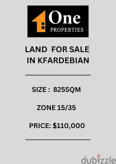 LAND FOR SALE IN KFARDEBIAN