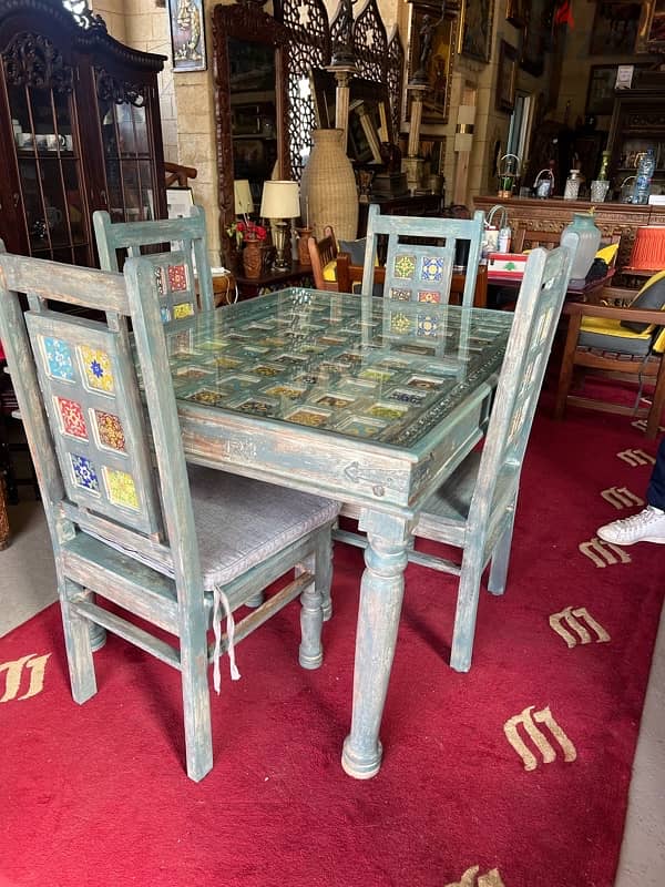 dining table teak maseef wood vintage 0