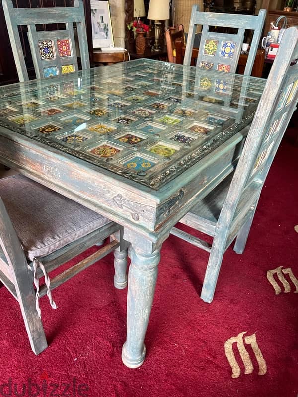 dining table teak maseef wood vintage 1