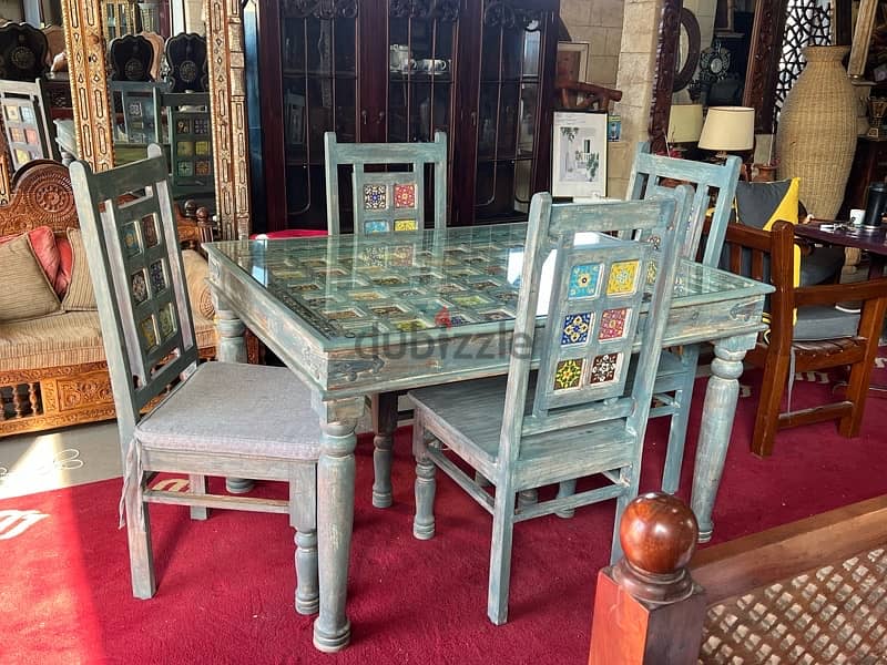 dining table teak maseef wood vintage 8