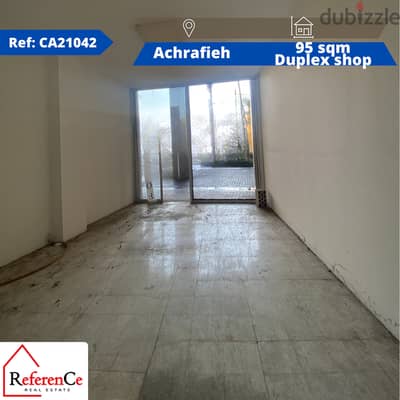 Duplex shop in Achrafieh for rent محل دوبلكس للايجار في الاشرفية