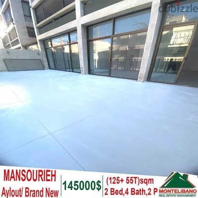 Brand New 125 sqm for sale in Mansourieh - Aylout with 55 sqm Terrace