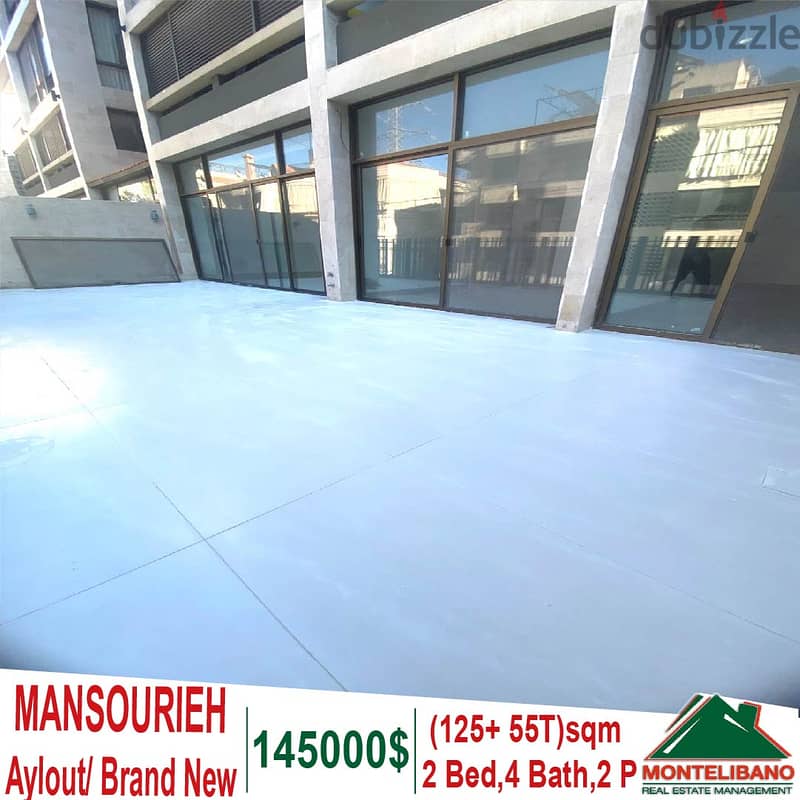 Brand New 125 sqm for sale in Mansourieh - Aylout with 55 sqm Terrace 0