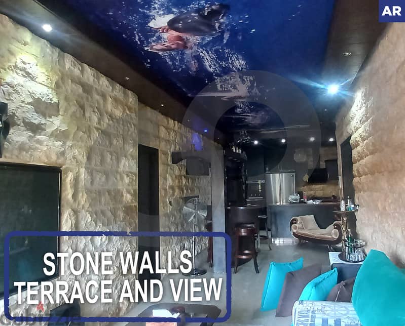 Stone walls-Terrace & view- Bsaba/بسابا REF#AR116627 0