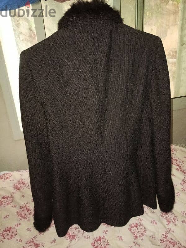 Oxygene blazer jacket fur 1