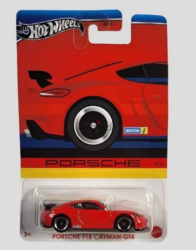 Hot Wheels Porsche 718 Cayman GT4 diecast car model 1;64.