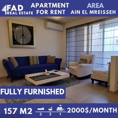 Apartment For Rent In Ain El Mreisseh شقة للايجار في عين المريسة