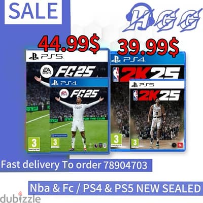 Fc 25 ar & Nba2k25 ps4 and ps5 bes price !