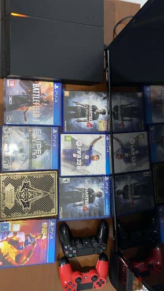 ps4 fat 7 cds 2 controllers